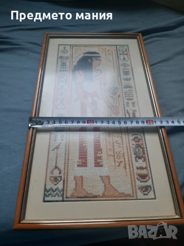 Ръчно шит гоблен „Египетска жена“, снимка 3 - Гоблени - 52480200