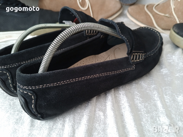 мъжки мокасини BATA® original, 41 - 42, естествена кожа, естествен велур , снимка 15 - Мокасини - 44581520