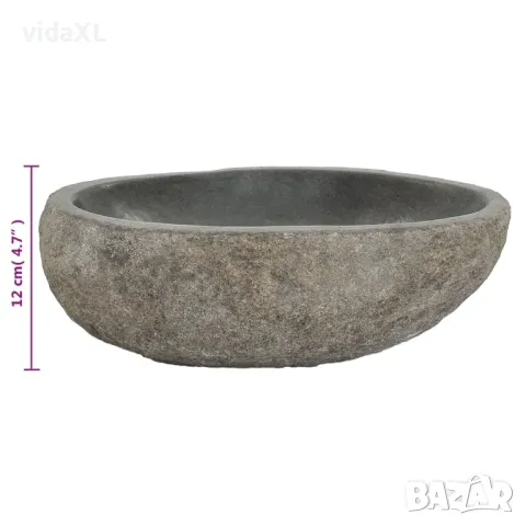 vidaXL Мивка от речен камък, овална, (29-38)x(24-31) см (SKU:146212), снимка 4 - Железария - 48397283