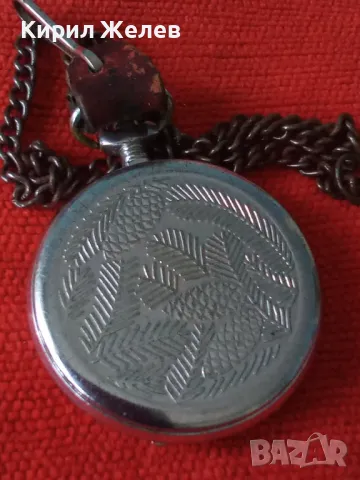 МЪЛНИЯ ГЛУХАР Стар РУСКИ ДЖОБЕН ЧАСОВНИК МОЛНИЯ СССР с ПОРЦЕЛАНОВ ЦИФЕРБЛАТ и КЮСТЕК 34879, снимка 12 - Джобни - 46505166