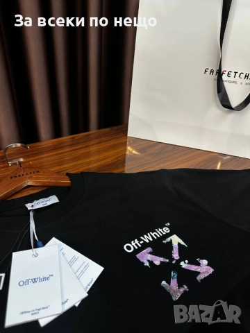 Off-White Мъжка Черна Тениска👕Мъжка Блуза С Къс Ръкав В Черен Цвят Код Mens P.110, снимка 2 - Тениски - 53821791