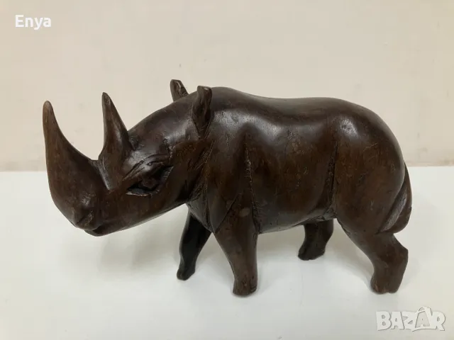 Статуетка от абанос (дърворезба) - носорог