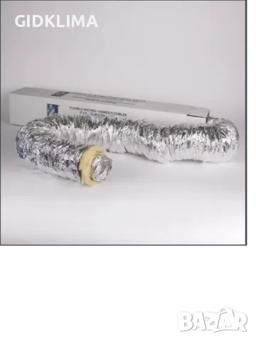 Продавам гъвкав въздуховод изолиран, шумопоглъщащ с диаметър Ø127