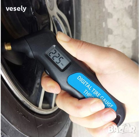 Цифров LCD манометър за гуми, снимка 2 - Аксесоари и консумативи - 17993652