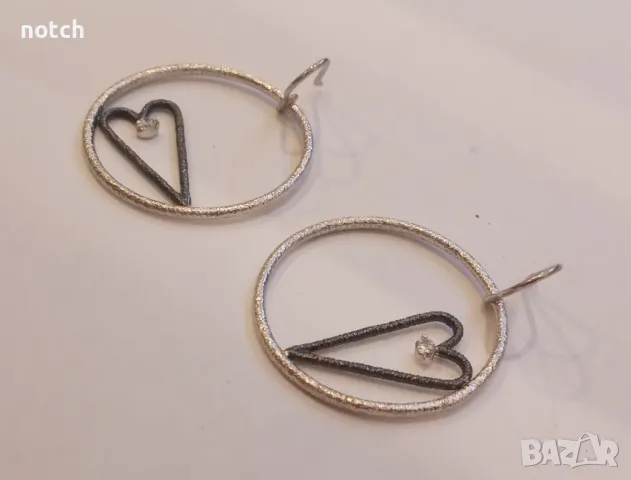 Сребърни обеци, снимка 3 - Обеци - 47466961