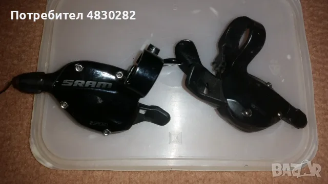 Команди  Ляв и десен 10х 2-speed Flat Bar Shift Lever left and right , снимка 3 - Части за велосипеди - 55742323