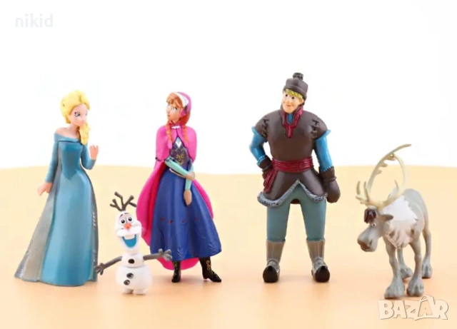 5 бр PVC фигурки от Замръзналото кралство Frozen Елза Анна Свен за игра и украса торта