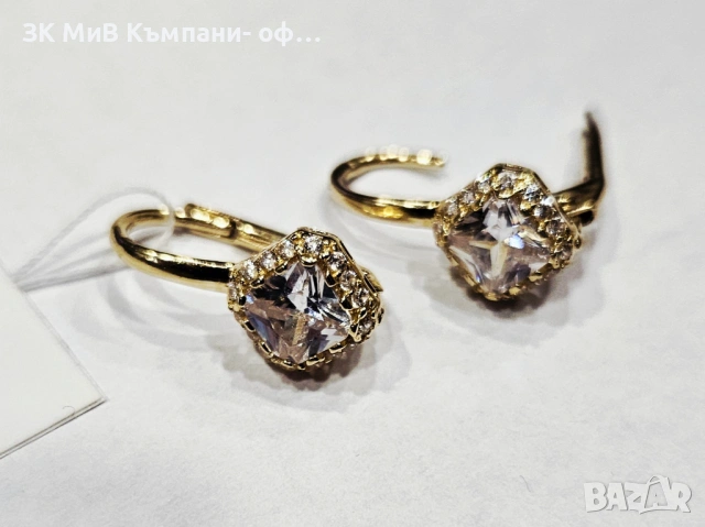 Златни обеци 2.6гр 07222-25, снимка 2 - Обеци - 53163898