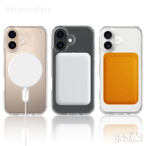 Силиконов кейс bSmart Magsafe 1.5mm, За iPhone 17 (6.3), Прозрачен, снимка 5 - Резервни части за телефони - 51795312