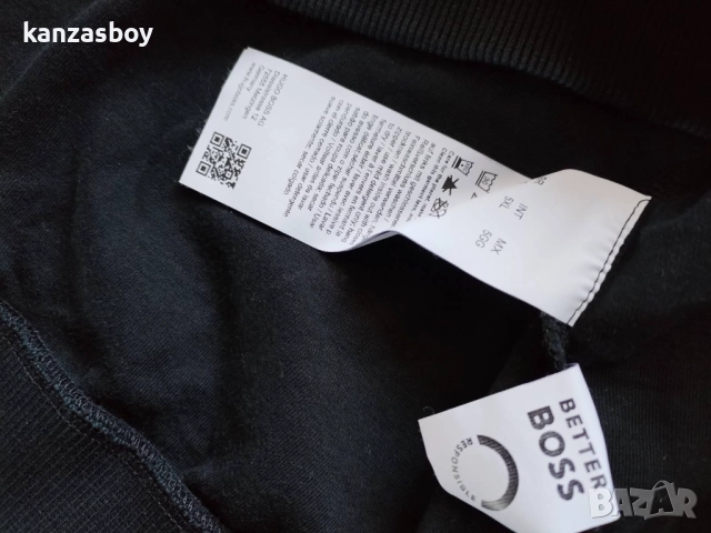 hugo boss green mens logo stripe zip-neck - ГОЛЯМА мъжка блуза 5ХЛ КАТО НОВА, снимка 10 - Спортни дрехи, екипи - 52829075