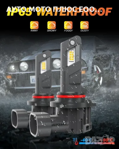 LED Диодни крушки за фарове- 9005/HB3, DC 12V, 10600LM, 6500K., снимка 7 - Аксесоари и консумативи - 49639439