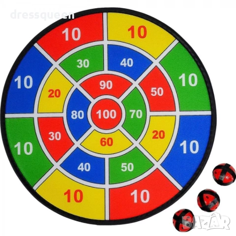 4802 Безопасен детски дартс с лепящи топчета | Гигантски размер 74 см, снимка 3 - Образователни игри - 53713300