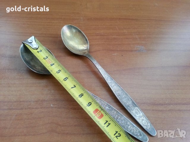 Посребрени и позлатени лъжички, снимка 2 - Антикварни и старинни предмети - 34112516