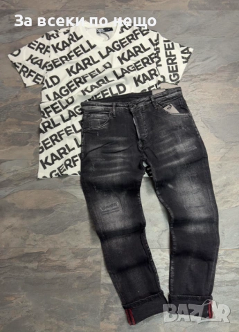 Karl Lagerfeld Мъжка Тениска👕Мъжка Блуза С Къс Ръкав Карл Лагерфелд Код NGHSP22, снимка 2 - Тениски - 53694804