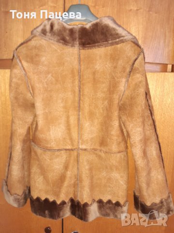 Кокетно кожено палто, снимка 5 - Палта, манта - 34762135