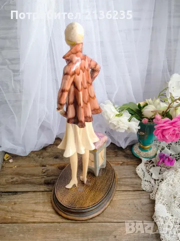 Фигура Santini – 48 см, Италия, арт деко, снимка 4 - Антикварни и старинни предмети - 50425125