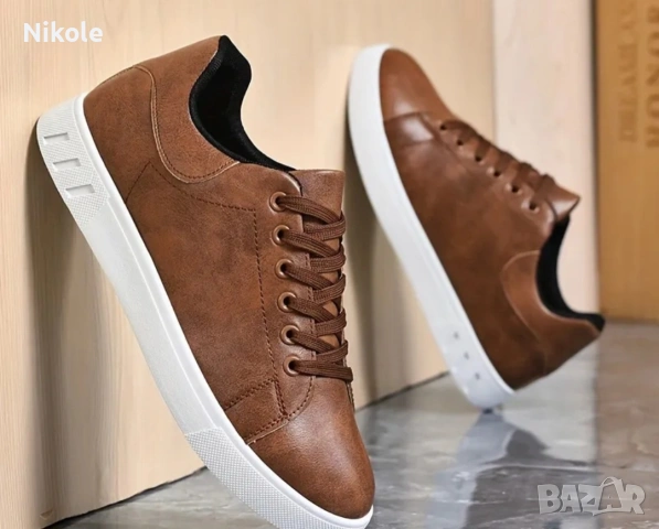 Мъжми спортни обувки в кафяв цвят, снимка 3 - Спортни обувки - 53716493