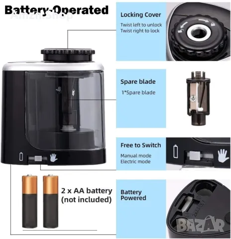 висококачествена острилка за моливи Електрическа острилка за моливи, снимка 3 - Други стоки за дома - 48642900