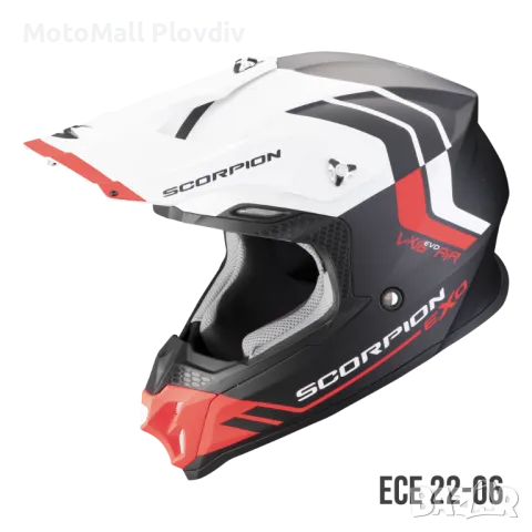 Каска SCORPION VX-16 EVO AIR Fusion Matt Black-Red