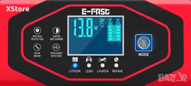 Умно зарядно за акумулатор 12/24V, ZYX-J40, снимка 3 - Аксесоари и консумативи - 52457819