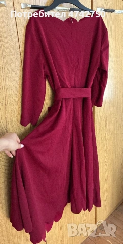 Виненочервена рокля, снимка 3 - Рокли - 53835288