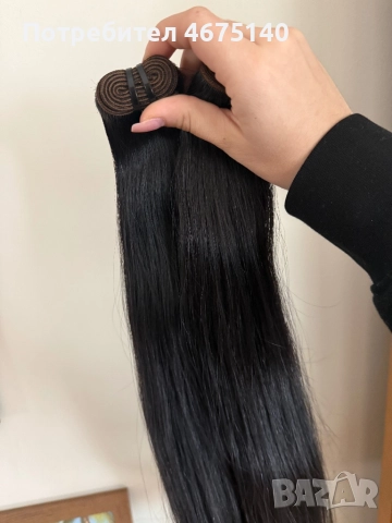 Екстеншъни от естествен руски косъм (Никога Не са носени), снимка 3 - Продукти за коса - 52745188
