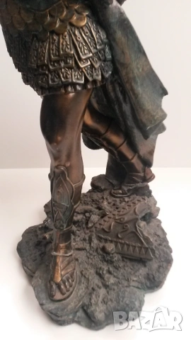 Висока фигура на рицар с отчупен меч, 44 сантиметра, снимка 14 - Декорация за дома - 53529560