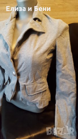 сиво памучно спортно сако , снимка 1