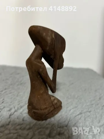 Африканска дървена мини статуетка , снимка 4 - Антикварни и старинни предмети - 48482890