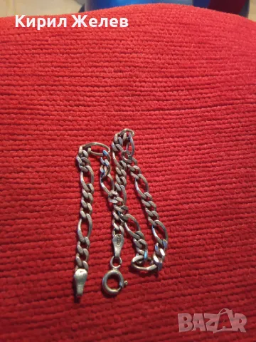 КЛАСИЧЕСКА КАРТИЕ ПЛЕТКА СРЕБЪРНА ГРИВНА СРЕБРО 925 ITALY 44324, снимка 9 - Гривни - 46265442