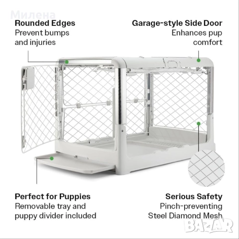 Клетка за куче Diggs Revol Collapsible Dog Crate, снимка 4 - За кучета - 51952124