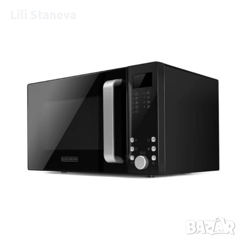 Микровълнова с грил Black+Decker – 23L, 900W, 9 автоматични програми, 5 нива на мощност., снимка 5 - Микровълнови - 51502029