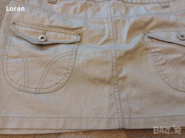 🌸Cool cat🌸Сребриста къса пола от еластична материя , снимка 6 - Поли - 47544674