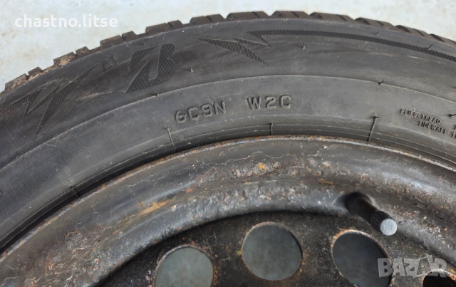 Железни джанти - 6,5Jx 15H2 ЕТ35 със зимни гуми (M+S) 195/65/R15 91T, снимка 12 - Гуми и джанти - 53770331