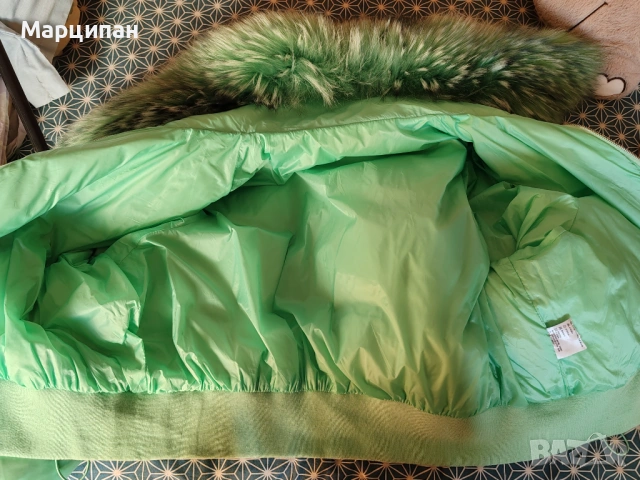 Дамско късо яке с яка от естествена лисица, снимка 13 - Якета - 53093479