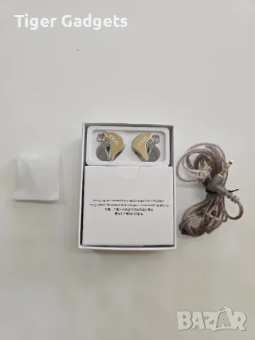 Слушалки CCA CRA In-Ear Monitor с 2Pin сменяем кабел, 3.5 мм жак, сребристи, снимка 6 - Слушалки и портативни колонки - 55722376