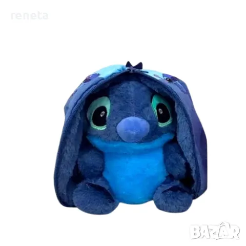 Играчка Stitch, В чувалче, Плюшена, Син, 24 см, снимка 1 - Плюшени играчки - 48910073