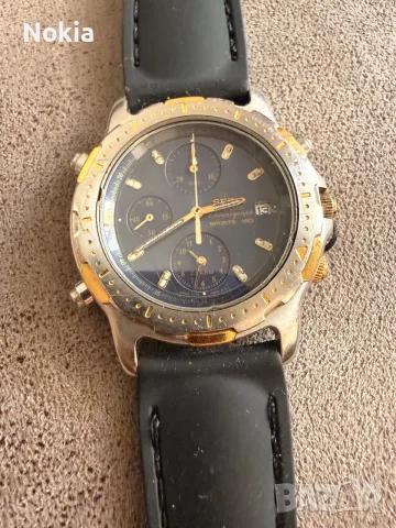 Продавам: Винтидж Хронограф Seiko Sports 150 Quartz (Калибър 7T32), снимка 2 - Мъжки - 56007576