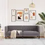 vidaXL Диван Chesterfield с 3 седящи места, сив, kunstnahast, снимка 3