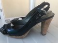 Дамски сандали естествен лак MORE&MORE, снимка 1 - Дамски обувки на ток - 33818721
