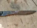 Стар кован български касапски нож с кокалени чирени, снимка 4