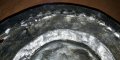 Много стара калайдисана медна чиния, ръчна изработка., снимка 5