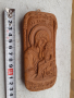 Стара восъчна икона религия богородица, снимка 4