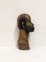 Африка, дърво, фигура, скулптура, мъж, антик, бюст, снимка 2