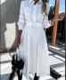ДАМСКА РОКЛЯ С КОЛАН WHITE, снимка 2