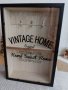 дървена ретро Винтидж кутия за ключове от Франция със стъклен капак