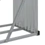 vidaXL Поставка за дърва, светлосив, 234x45x100см, поцинкована стомана, снимка 8