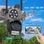Безжична WiFi IP камера с 3 обектива 10MPx, нощно виждане, 360°, iCSee, снимка 3