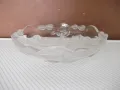 Чиния стъклена с флорални мотиви за ядки , плодове и други, снимка 1