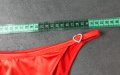 Луксозни нови сатенени червени леко изрязани бикини S/М, снимка 6